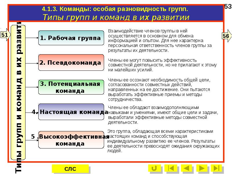 Цели группы. Типы команд. Типы команд в организации. Типы групп (команд) в организациях. Типы групп и команд в их развитии.