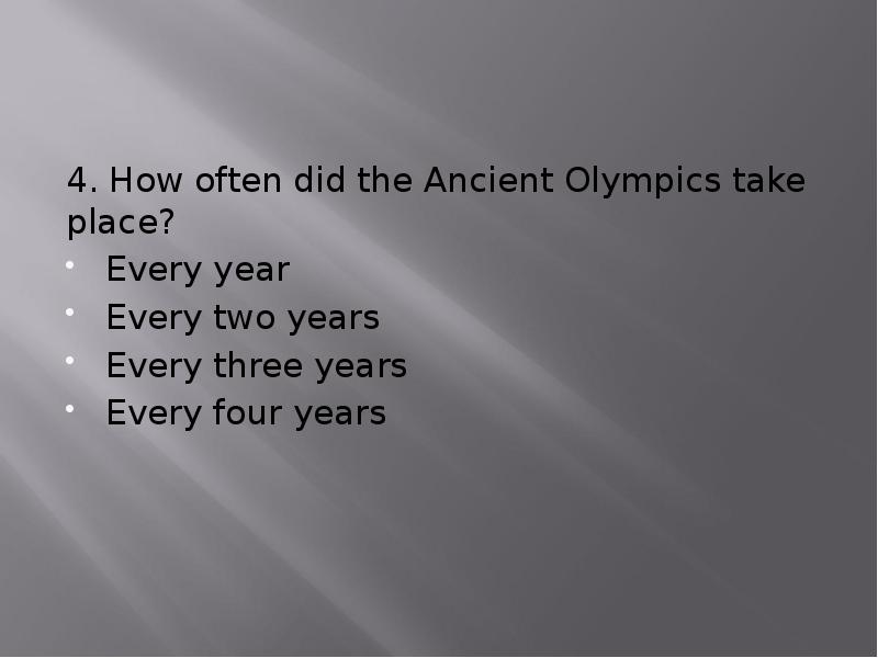 ANCIENT OLYMPICS презентация, доклад, проект