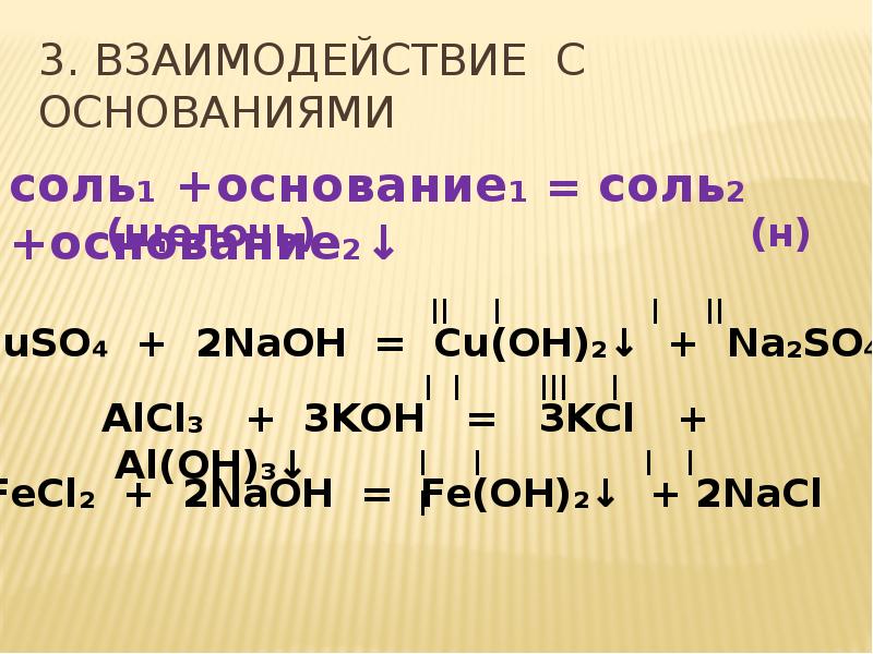 Взаимодействие солей. Взаимодействие оснований. Взаимодействие солей с основаниями. Основание + соль. NAOH это соль.