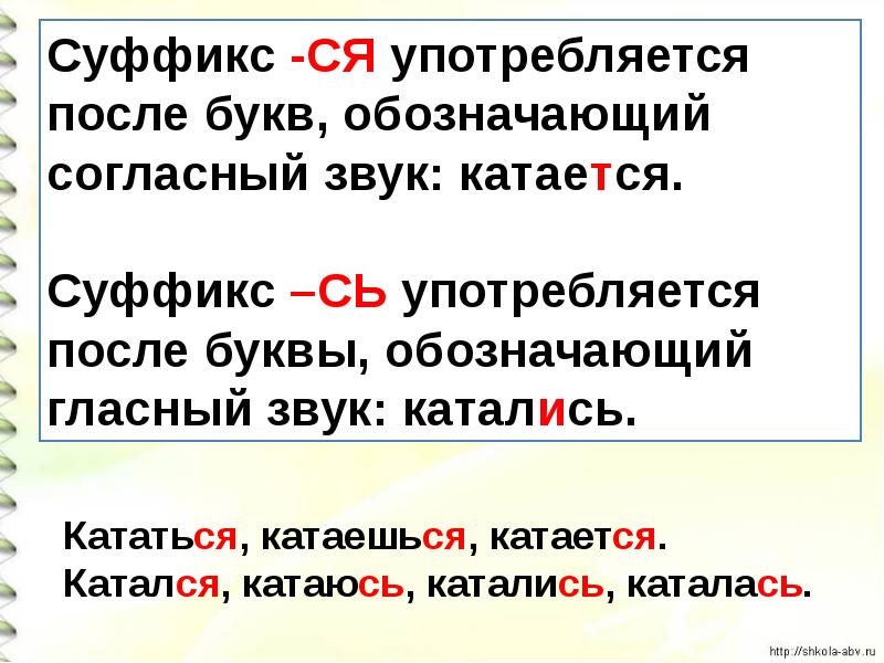 Возвратные глаголы 4 класс поурочный план