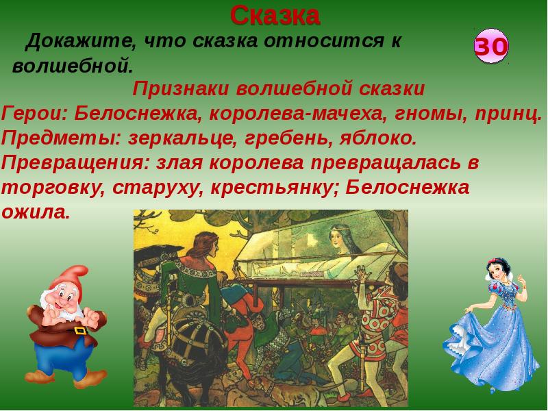 Интерактивная игра по сказке Братьев Гримм «Белоснежка и семь гномов»