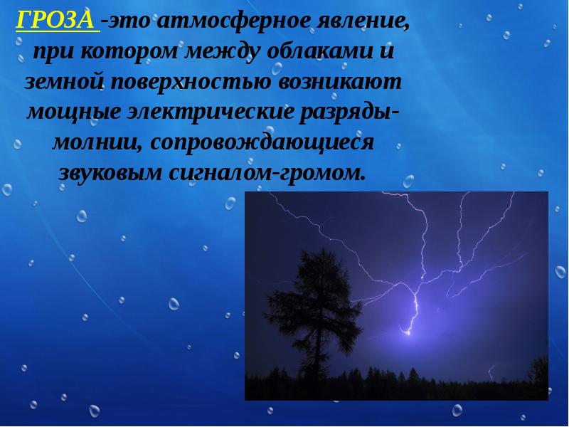 Правила поведения в грозу презентация