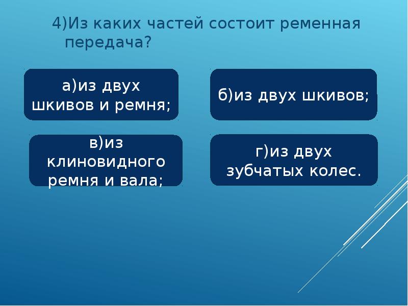 Из каких частей состоит презентация