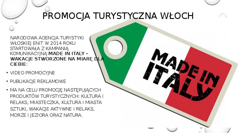 Promocja turystyczna Włoch   Narodowa Agencja Turystyki Włoskiej ENIT w