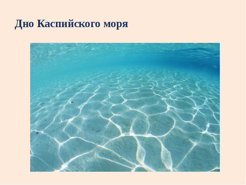 Дно каспийского моря