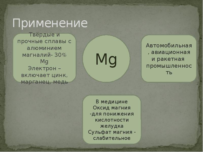 Презентация магний щелочноземельные металлы