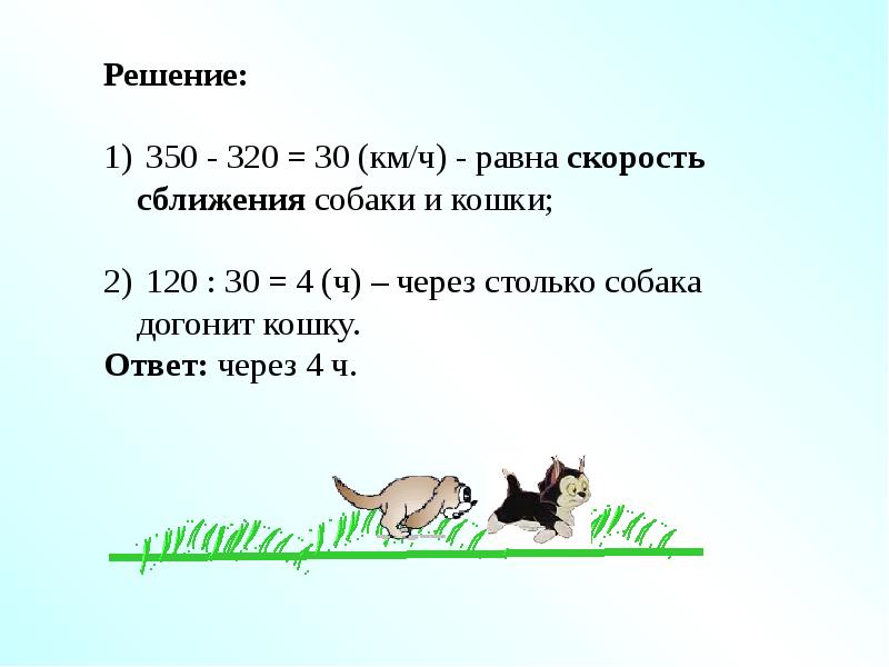 Задача собака. Решение задачи на салбачбю. Задача про кошек и собак. Задачи про собак. Задача собака погналась за кошкой.