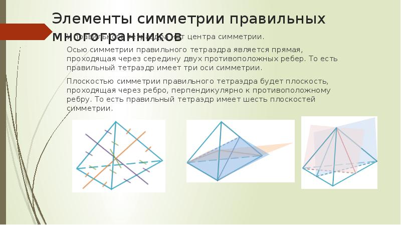 Симметрия в многогранниках презентация