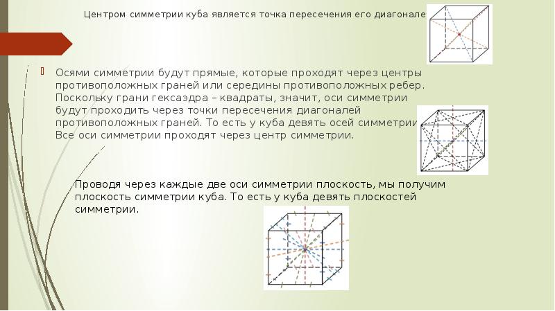 Центры граней куба