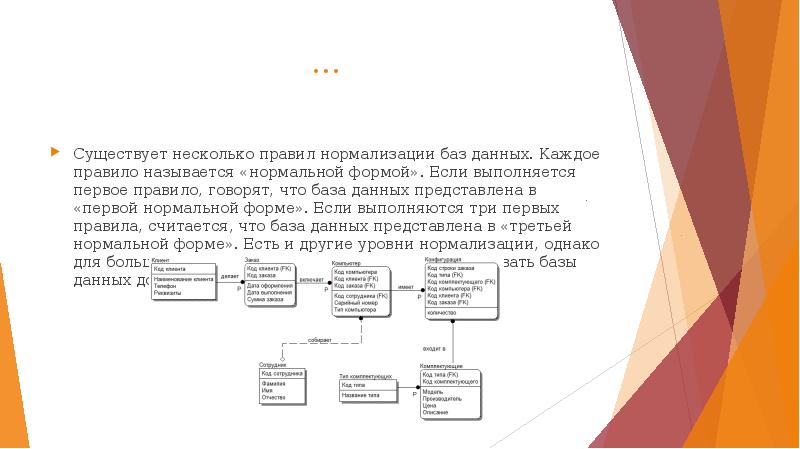 Нормализация бд презентация