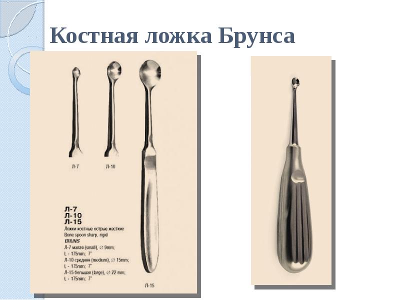 Хирургическая ложка фолькмана рисунок