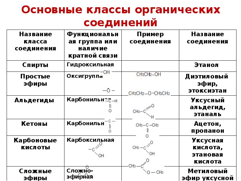 Органические вещества проект