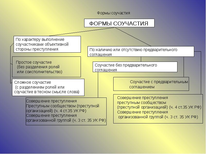 Соучастие в преступлении проект