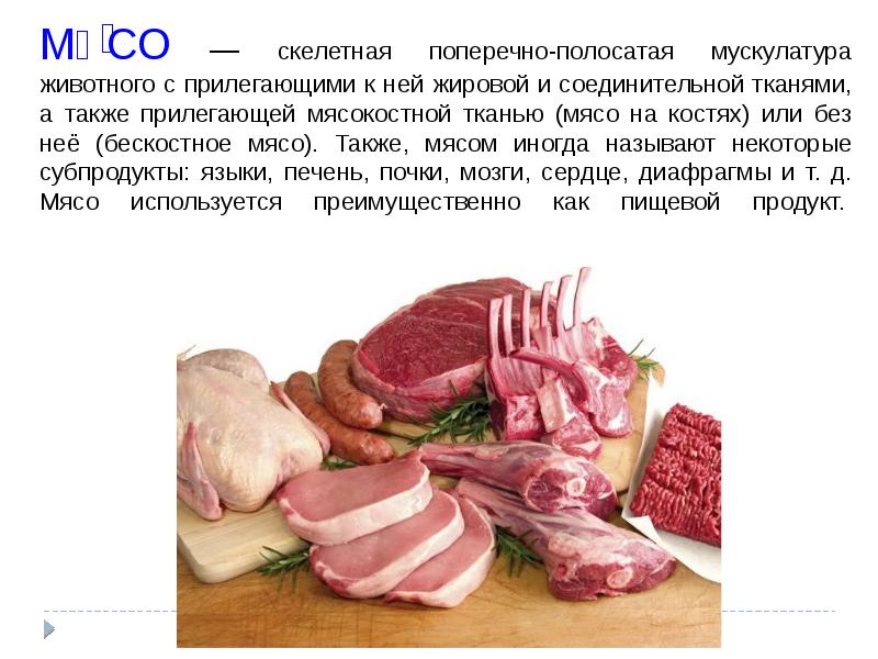 Презентация продажа мясных товаров