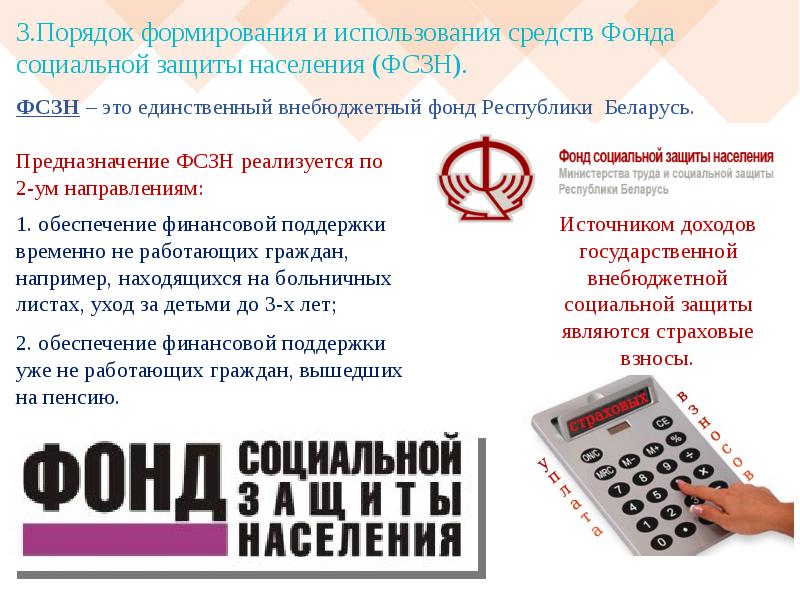 Сайт фонда рб. Порядок формирования фондов социальной защиты граждан. Социальный фонд Беларуси. ФСЗН. Фонд пользования.