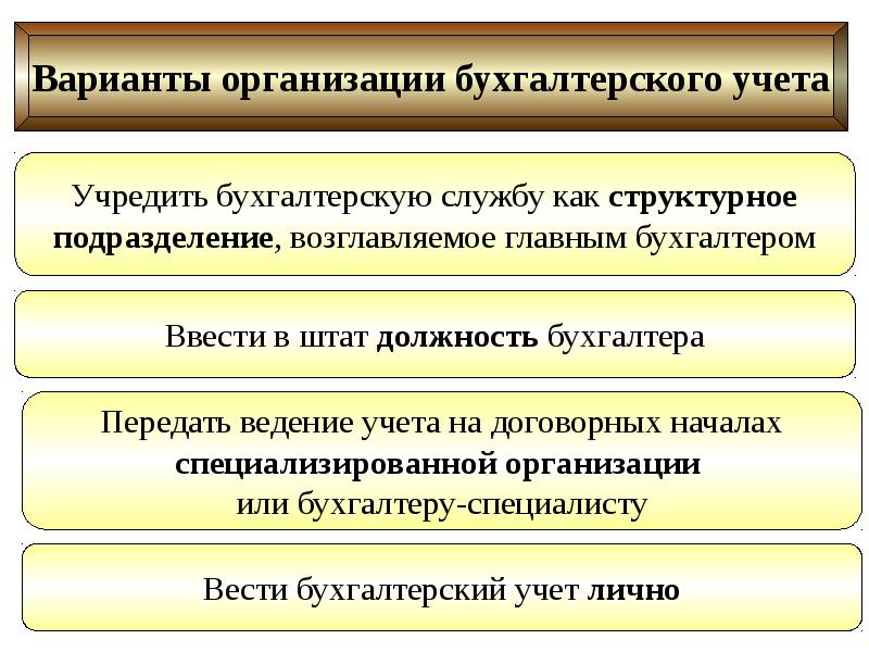 Бухгалтерский учет организует правовая база возложен схема