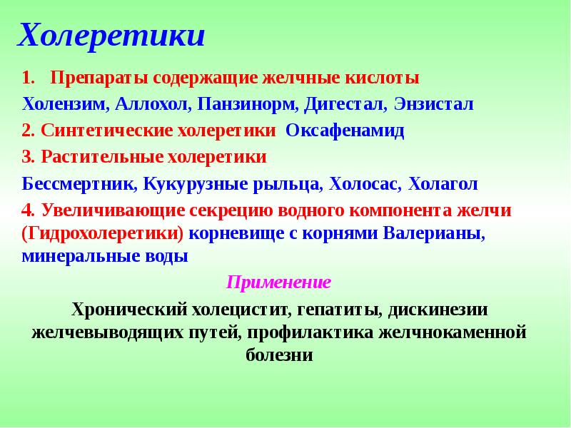 Холекинетики Препараты Список Названий Цена