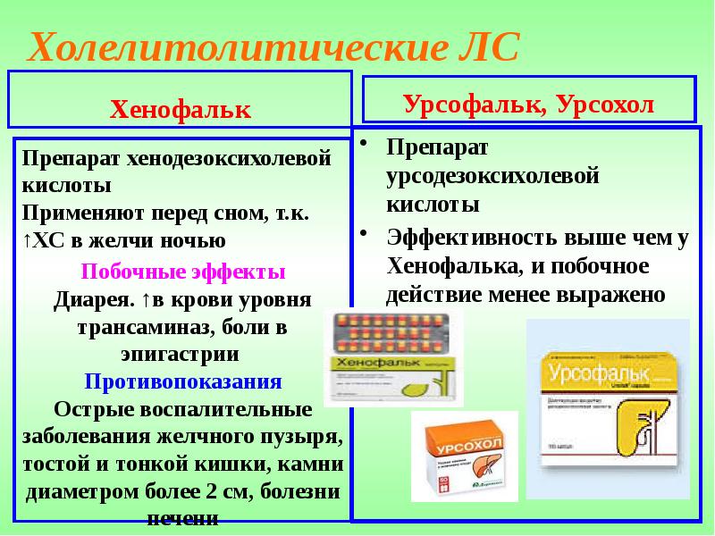 Холелитолитические ЛС Хенофальк