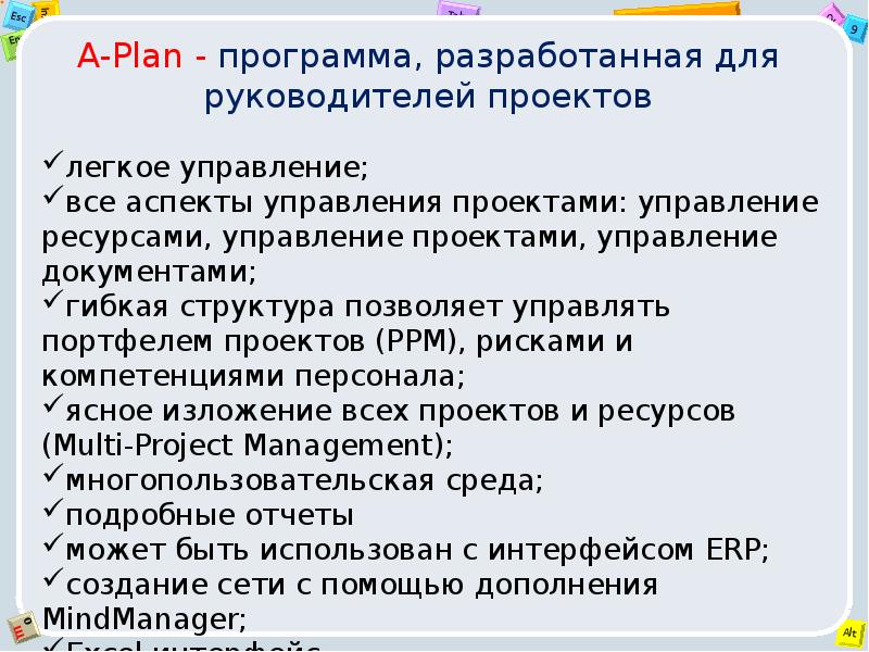 Руководитель программных проектов. E Plan программа.