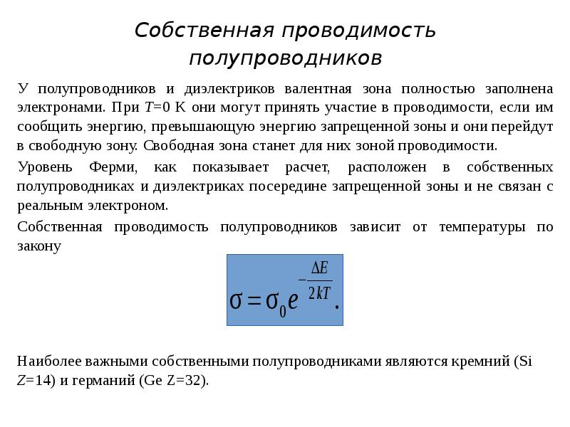 Собственная проводимость