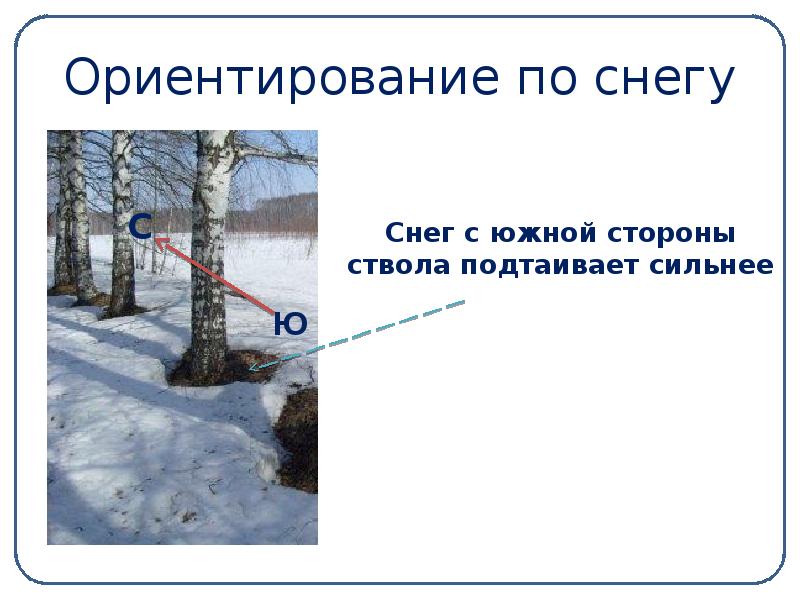 Весеннее состояние снежного покрова. Ориентирование по местным признакам снег. Ориентирование по снегу. Ориентирование по снежному Покрову. Ориентирование по таянию снега.