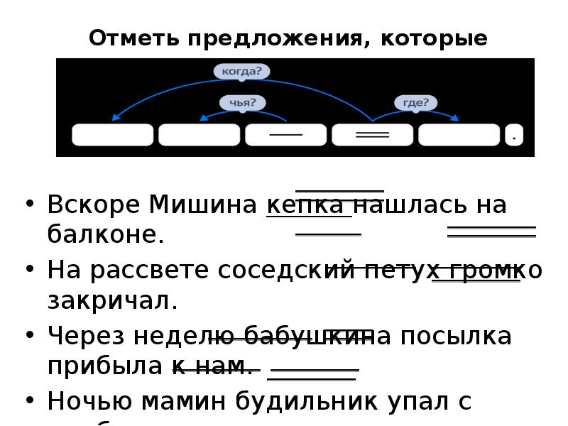 Какие предложения соответствуют