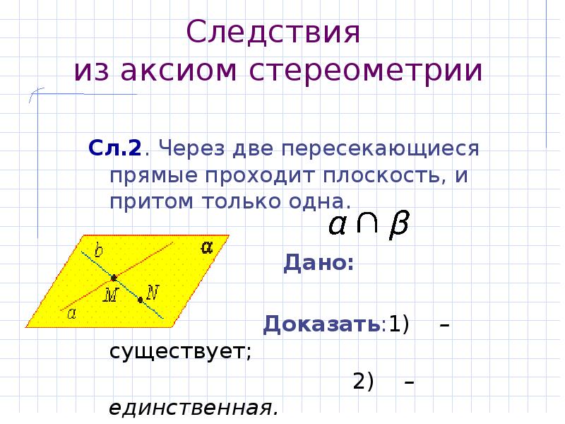 Плоскость притом только одна проходит через