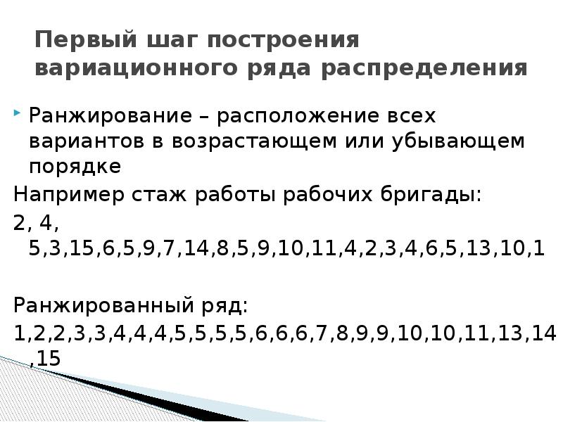 Для изображения дискретных рядов распределения