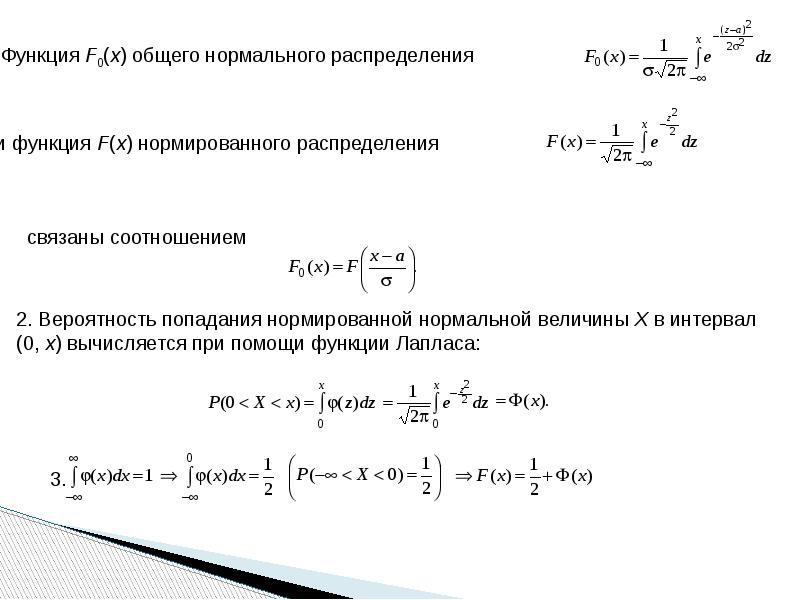 Функция распределения числа