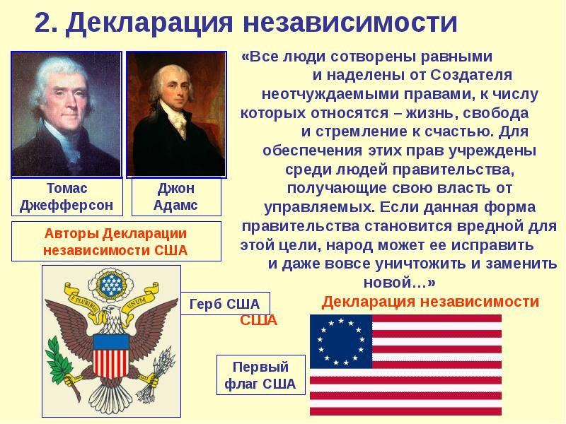 История 8 класс презентация война за независимость создание сша