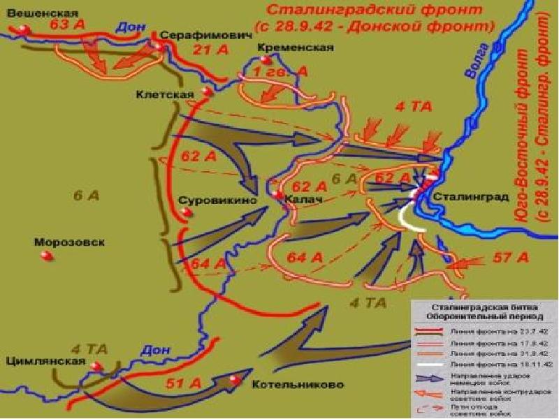 Карта вов битва за сталинград