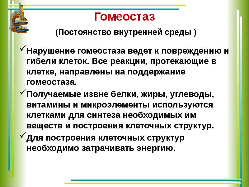 Обмен веществ 10 класс биология презентация