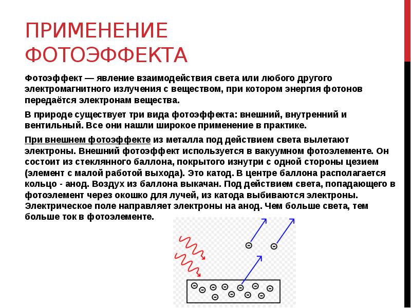 Явление фотоэффекта