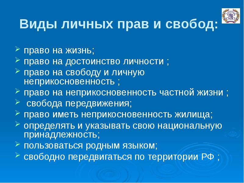 Право на достоинство личности презентация