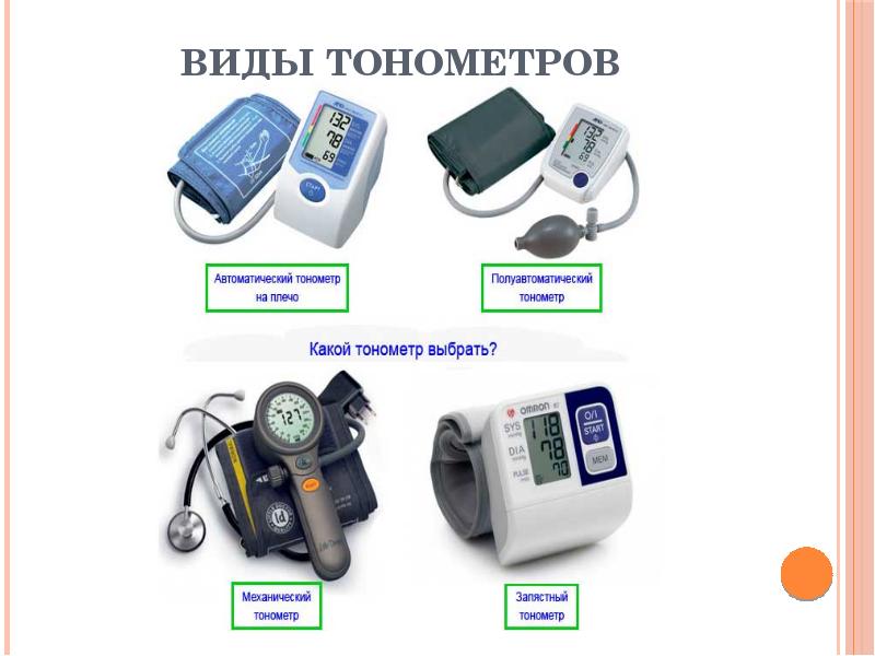 Презентация по тонометрам