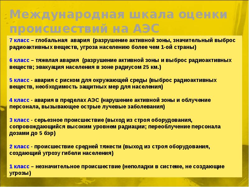 План действий при аварии с выбросом радиоактивных веществ