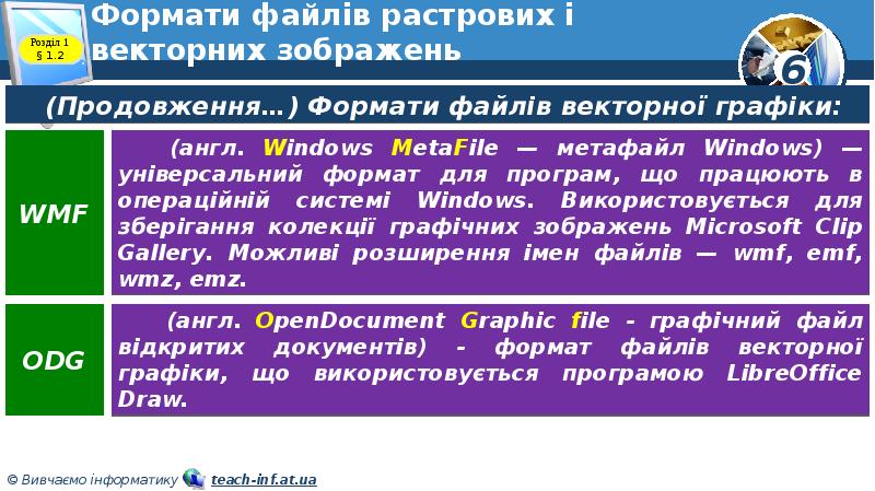 Формати файлів растрових і векторних зображень Формати файлів растрових і векторних зображень
