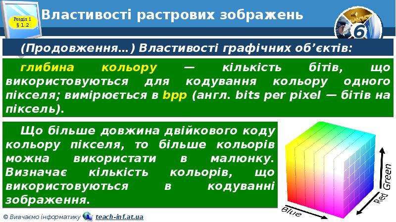 Властивості растрових зображень Властивості растрових зображень