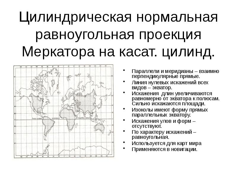 Карта меркатора искажение