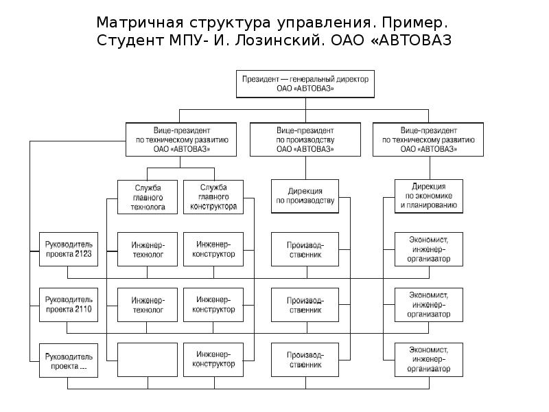 Схема управленческой структуры хозяйства