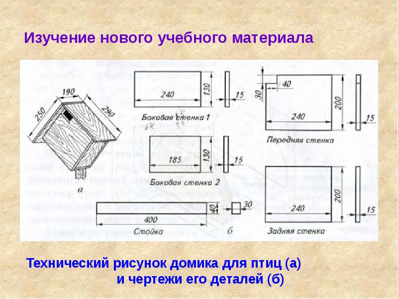 Технология 5 класс эскиз