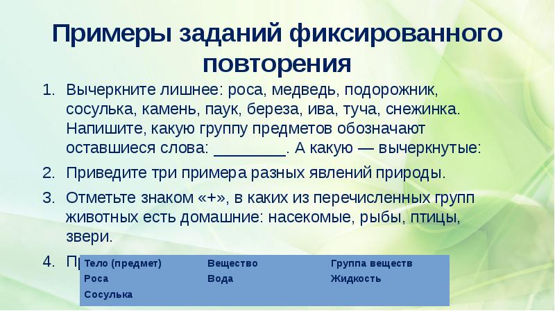 приведите примеры. конкурс метод. какие формы организации при повторении. все что связано с подобием. задание на фиксированная.