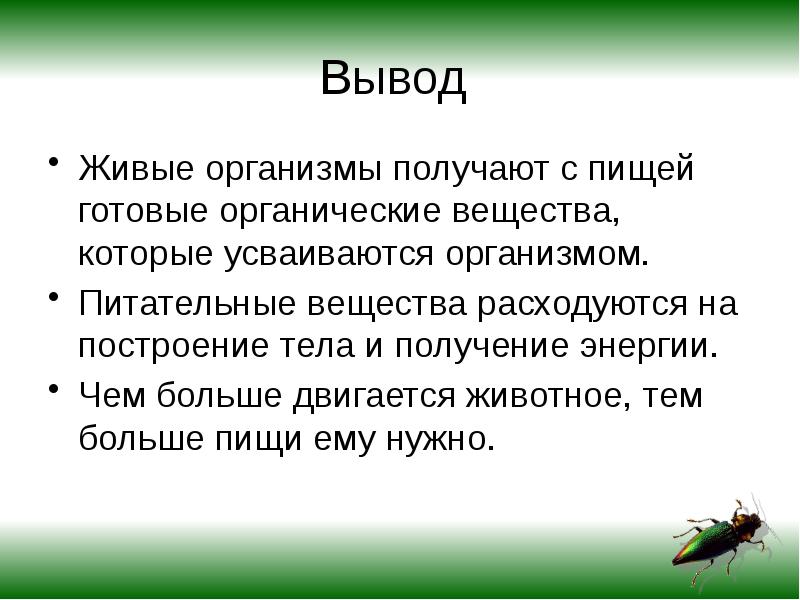 Вывод для проекта по биологии