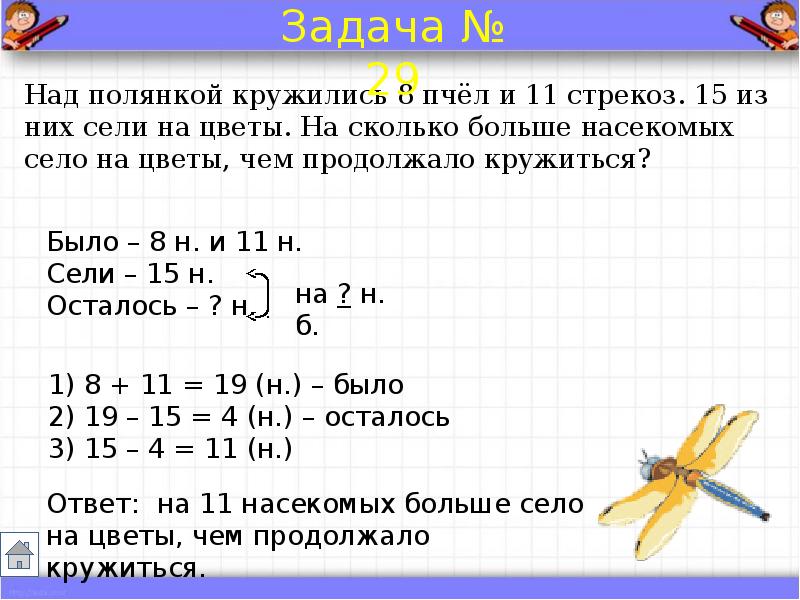 Решение задач 3 класс презентация