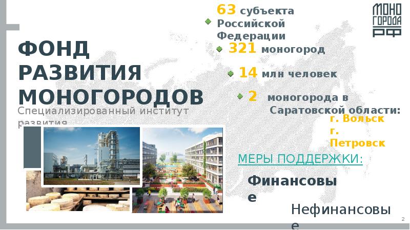 Фонд развития моногородов презентация