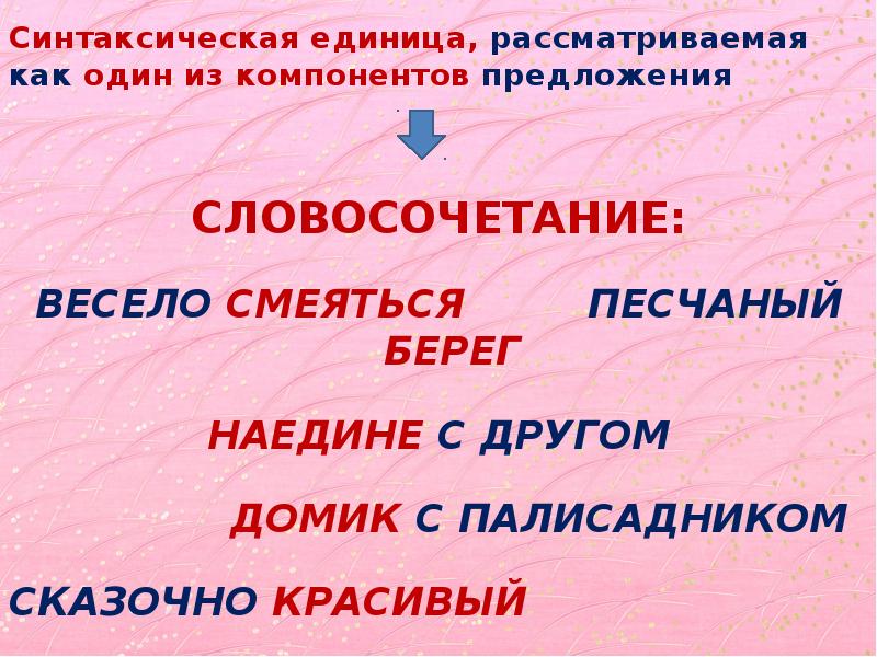 Словосочетание презентация 6 кл