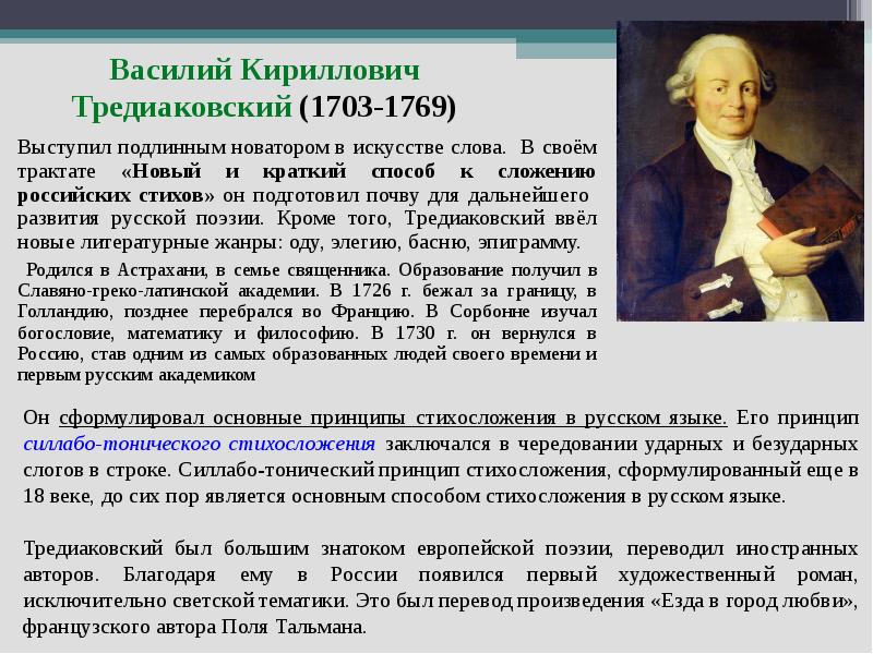 Русская литература 18 века презентация 8 класс