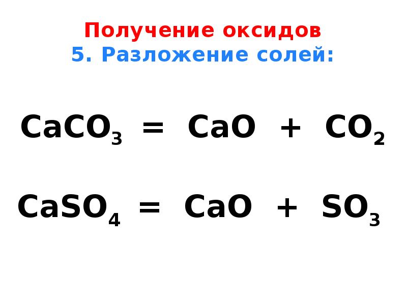 Разложение солей