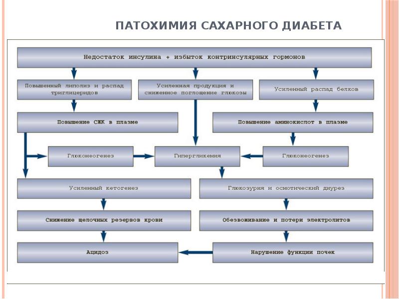 Схема сахарного диабета