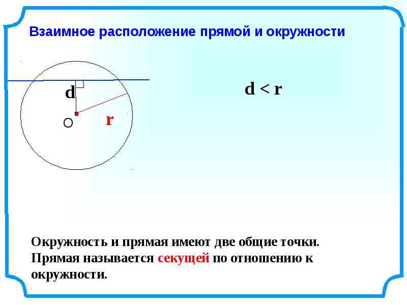 Касательная к окружности 7 класс погорелов презентация